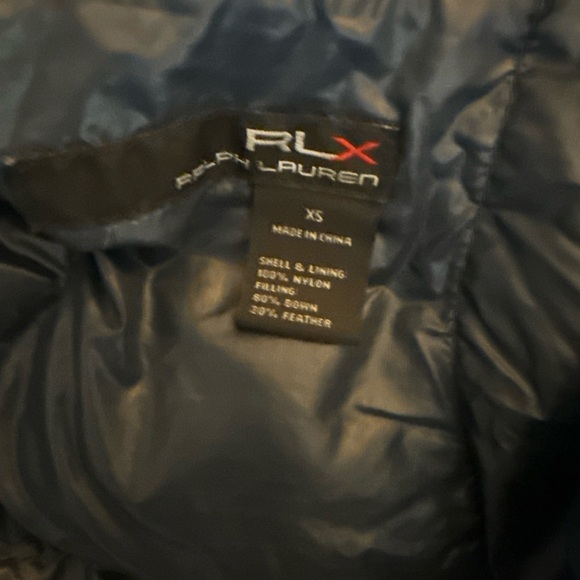 RLX Ralph Lauren Women's XS Blue Full Zip Cropped Vest , Zip Pockets - Picture 9 of 10